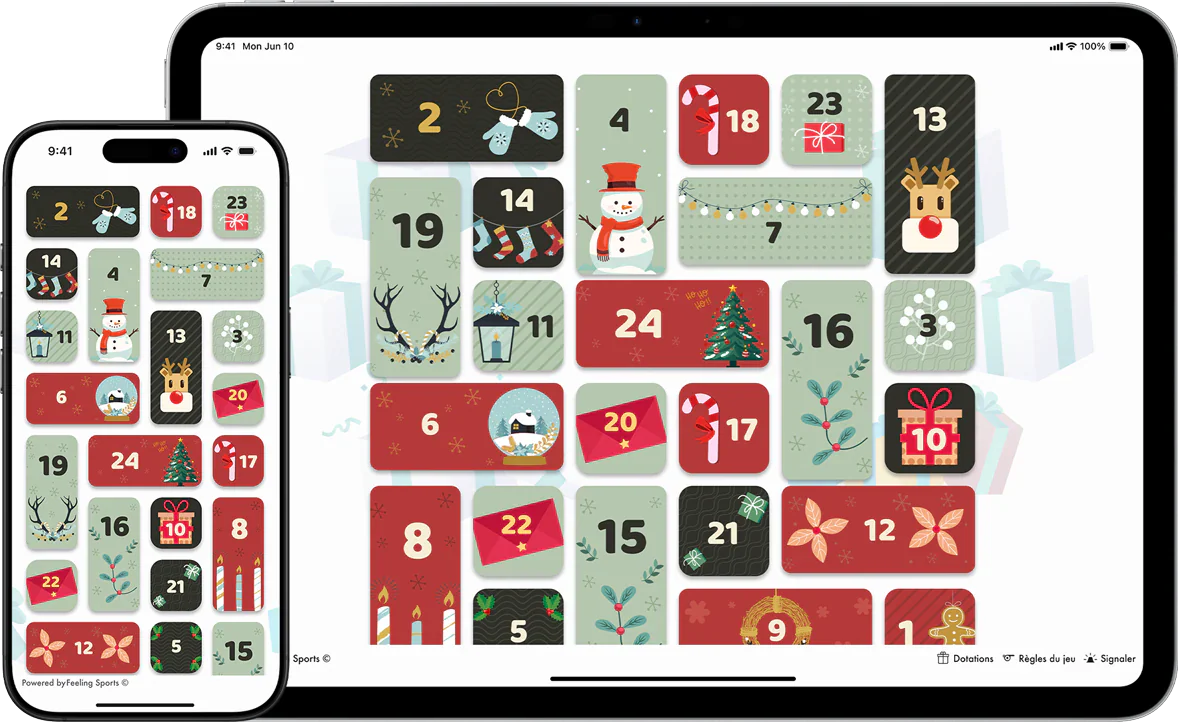 Calendario de Adviento en móvil y tableta