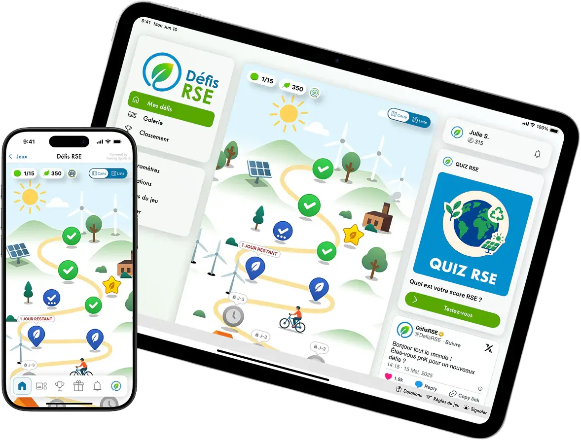 CSR challenge interface on mobile and tablet