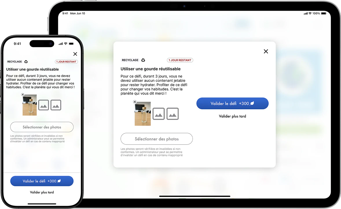 CSR challenge validation with photo upload