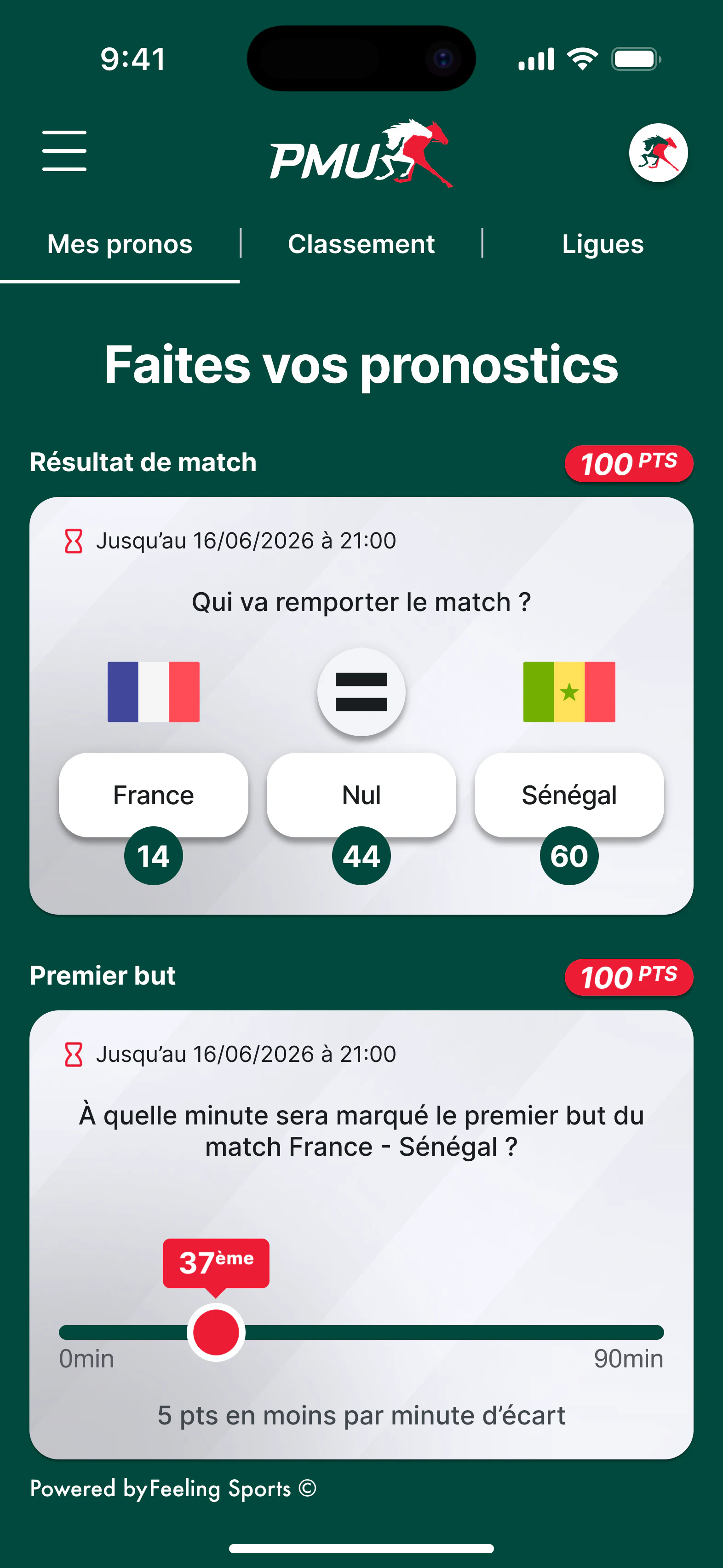 Mobile screenshot of the World Cup 2026 prognosis game