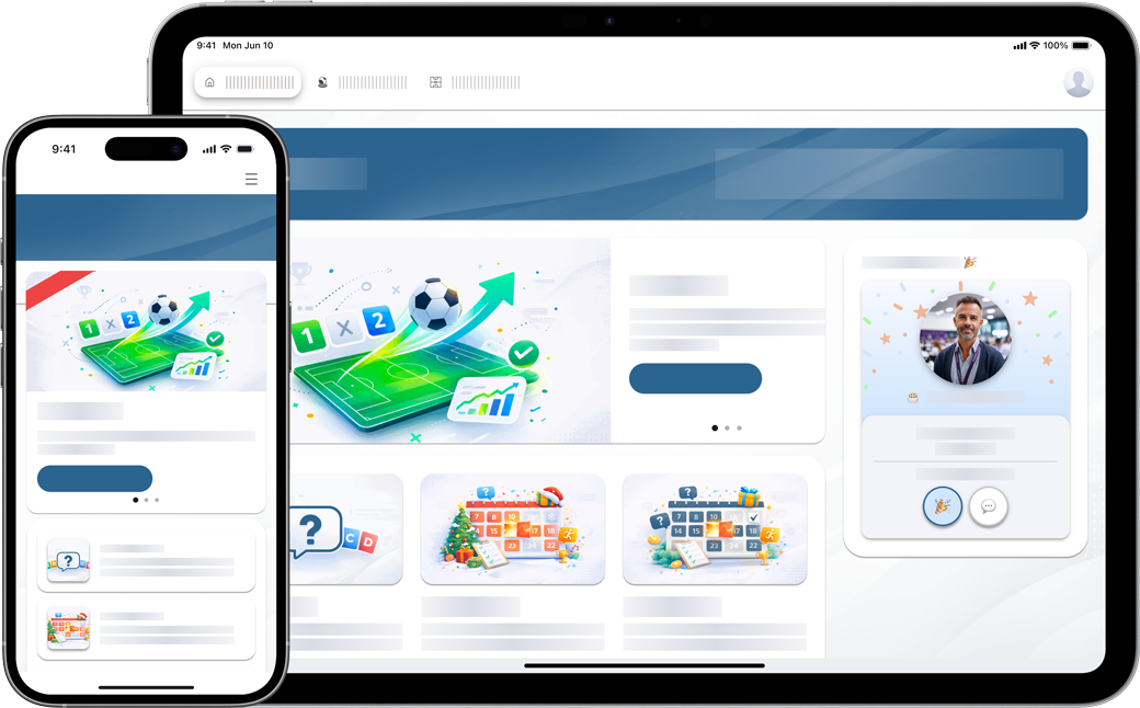 Mockup der internen Plattform